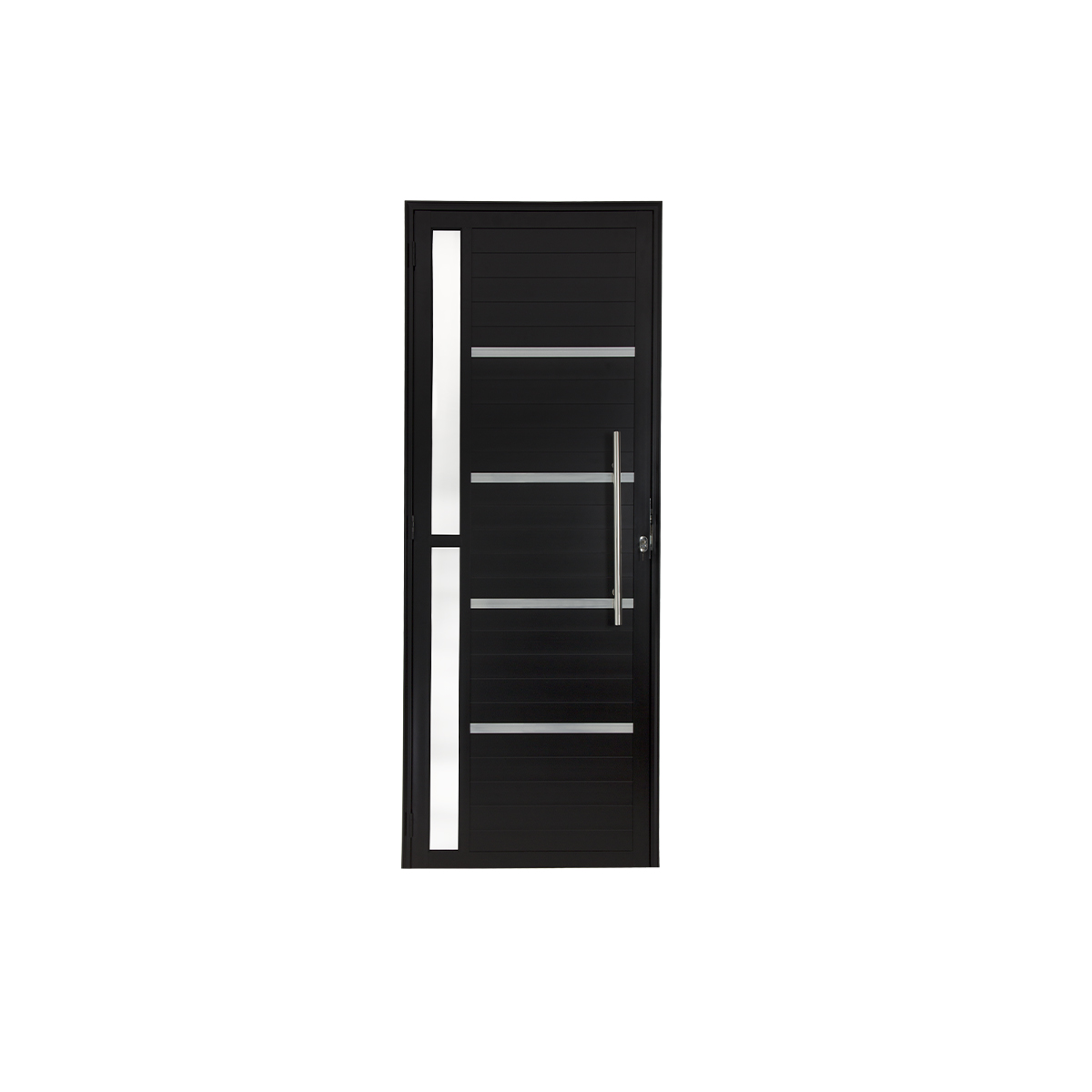 Porta Lambril Luxo Com Friso E Vidro Lateral