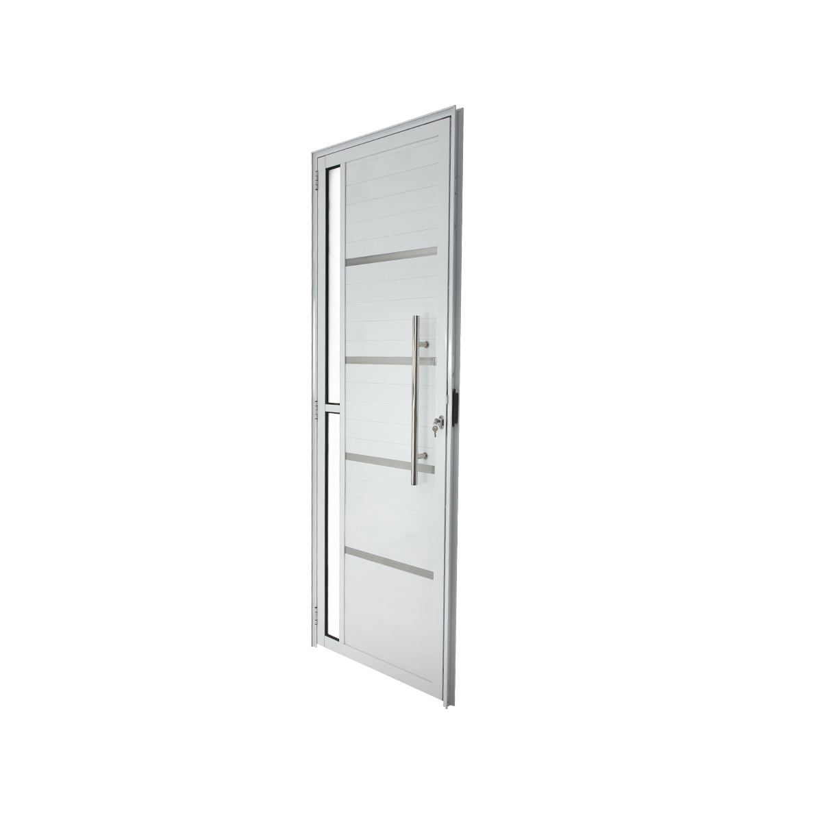 Porta Lambril Luxo Com Friso E Vidro Lateral