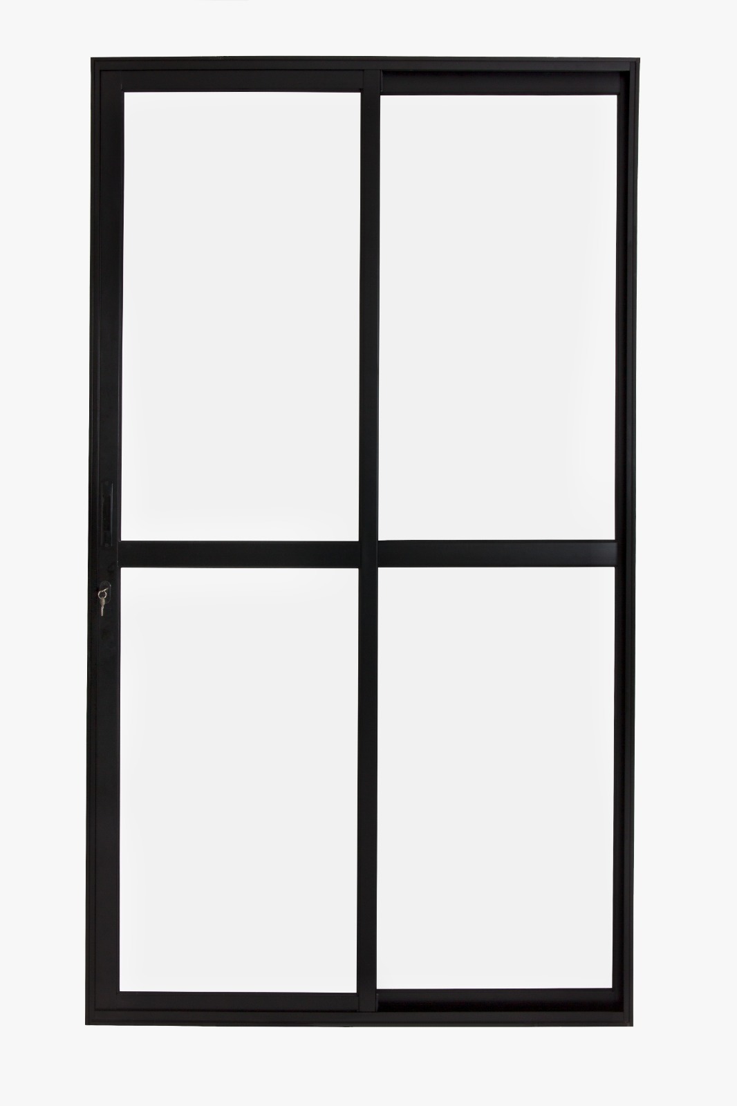 Porta Sacada de Vidro 2 Folhas Preta