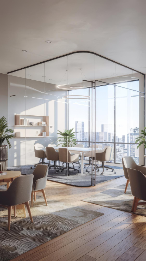 Ambiente moderno com esquadrias de alumínio